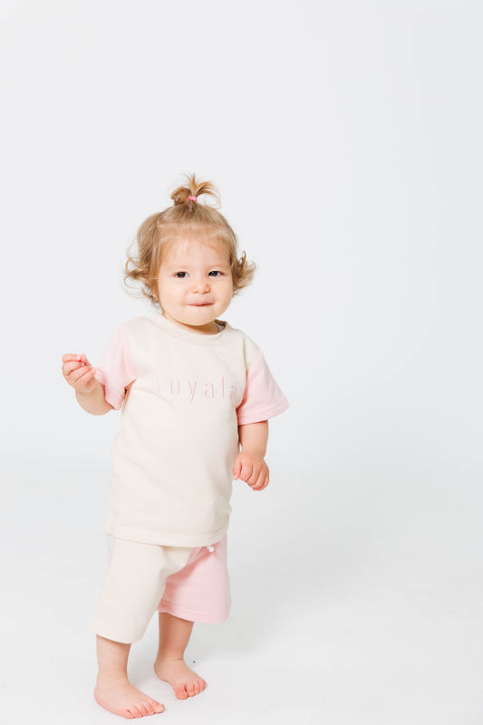 Essentials T-Shirt Set - Blush